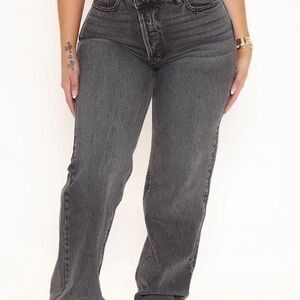 Gray Flare Wide Leg Jeans with Classic Style